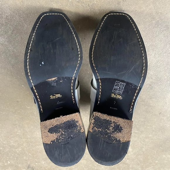 Vintage Gold Studded, White Coach Boots - Picture 6 of 7